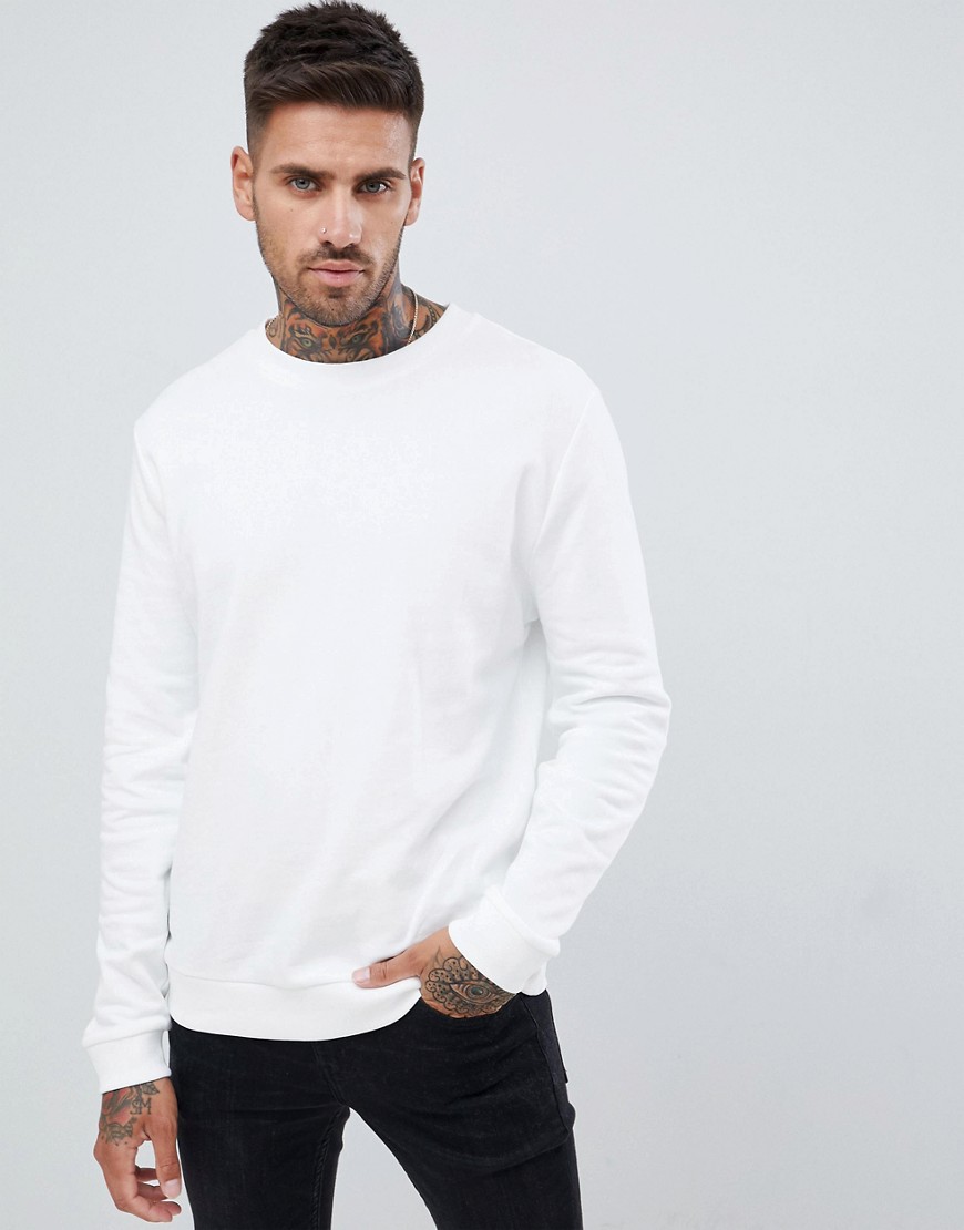 ASOS DESIGN organic sweatshirt in white