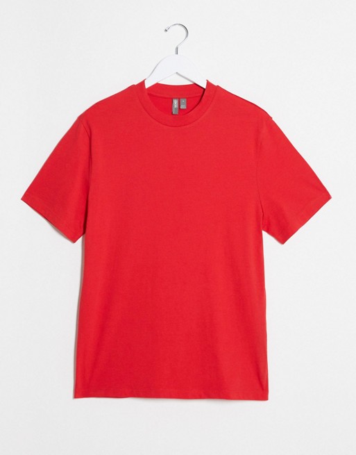 ASOS DESIGN organic t-shirt in red