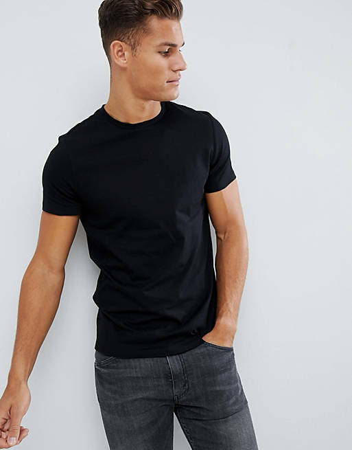 ASOS DESIGN organic t-shirt with crew neck in black