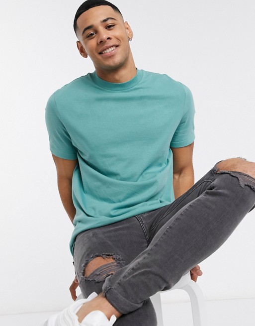 ASOS DESIGN organic t-shirt with crew neck in green