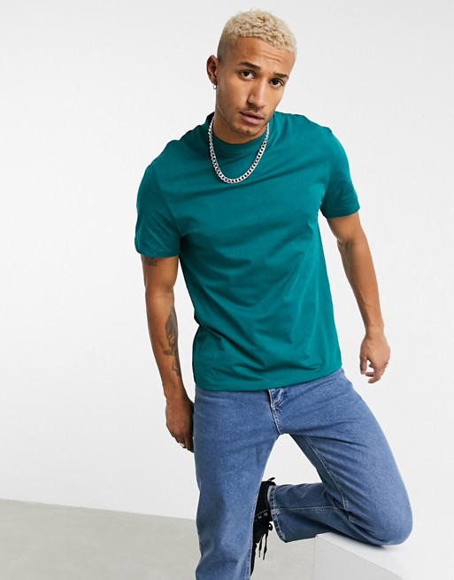 ASOS DESIGN organic t-shirt with crew neck in green