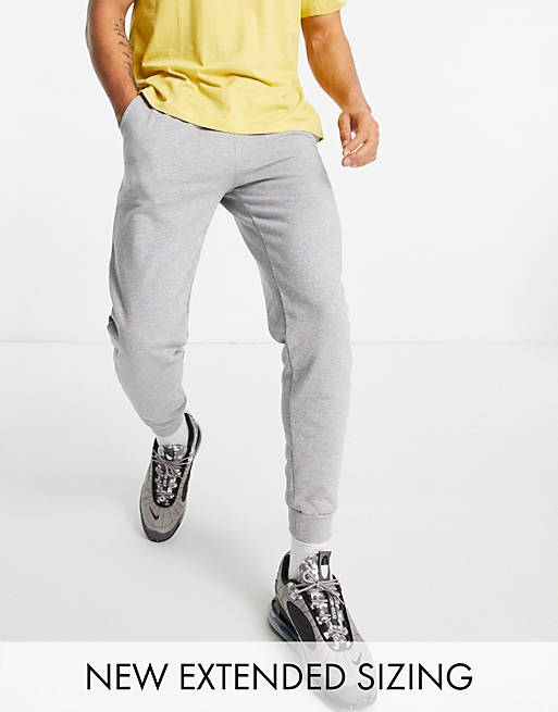  organic tapered joggers in grey marl 