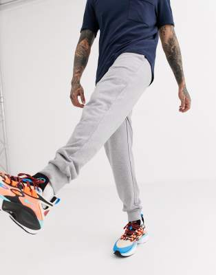 gray tapered sweatpants