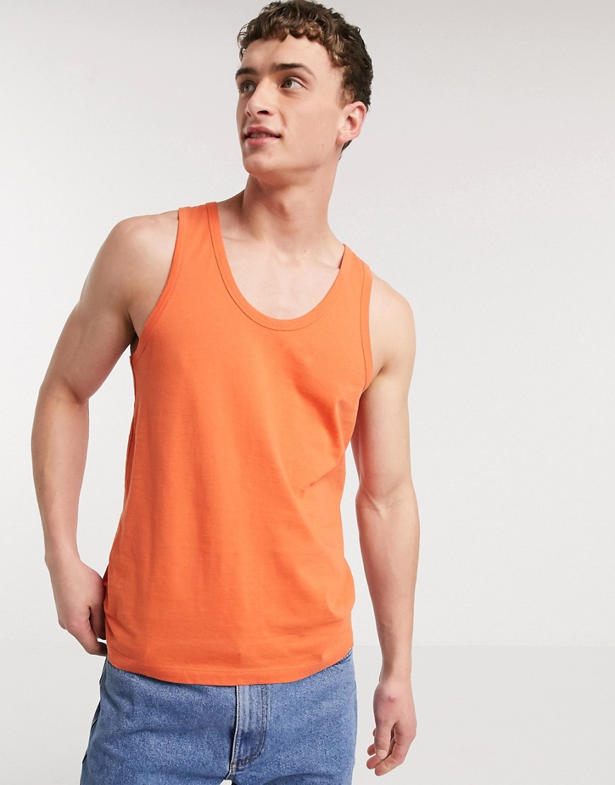 ASOS DESIGN organic vest in orange