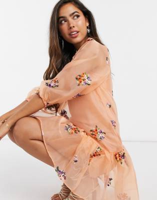 asos organza dress