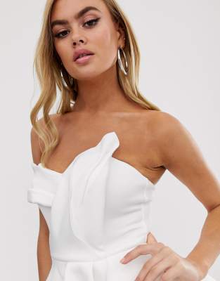 asos white peplum dress