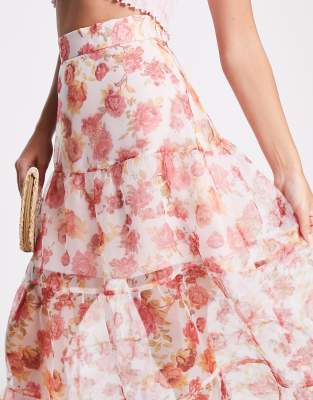 Long floral 2024 skirt designer