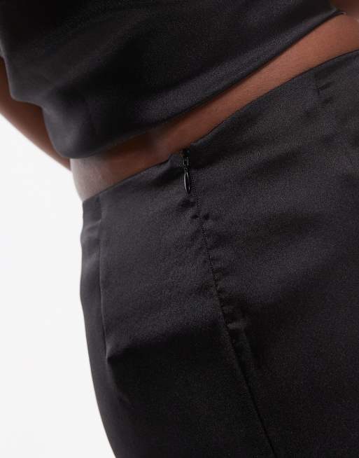 ASOS DESIGN organza sheer pencil maxi skirt in black