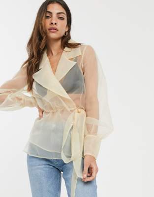 sheer wrap top