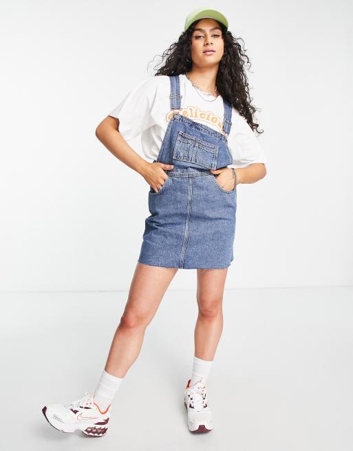 Pinny Dungaree Mid Wash