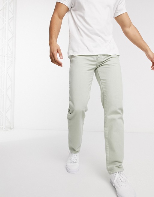 ASOS DESIGN original fit jeans in pale green