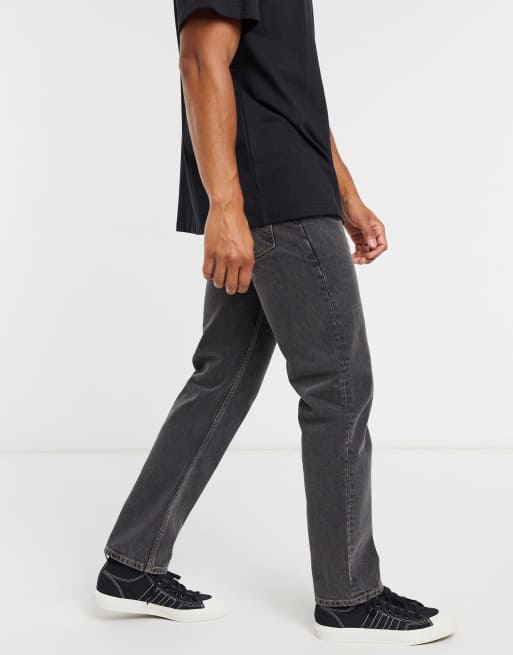 ASOS DESIGN - Original-fit jeans in zwarte wassing