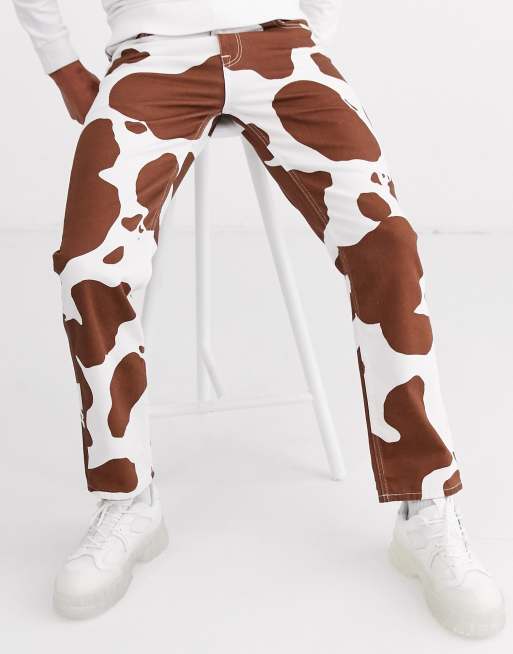 Parisian Cow Print Jeggings, $25, Asos