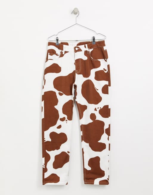 Parisian Cow Print Jeggings, $25, Asos