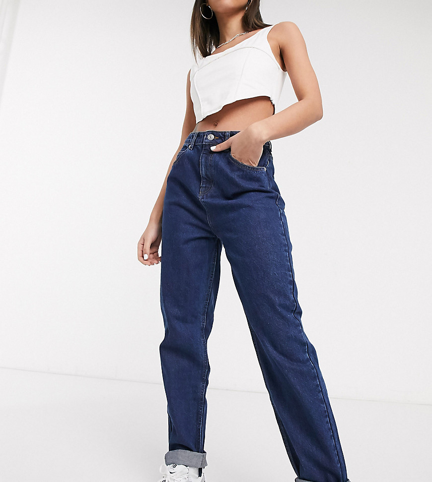 ASOS DESIGN - 'Original' mom jeans met hoge taille in midwash-Blauw