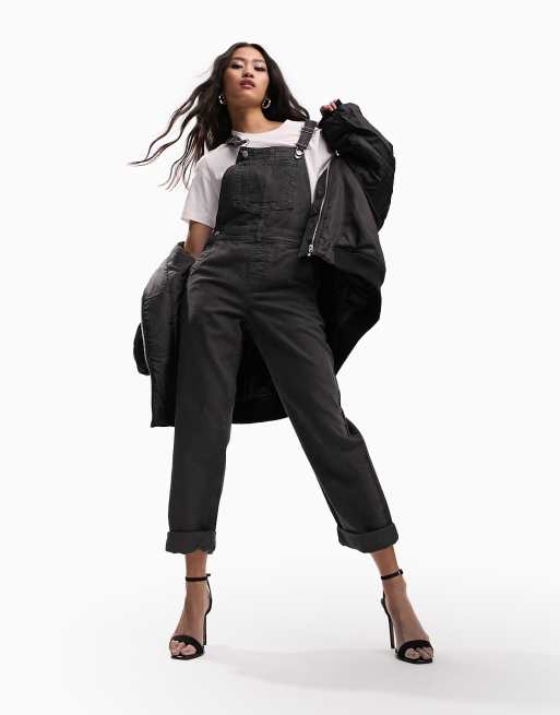 ASOS DESIGN - Original - Overalls i vasket sort denim, 5 af 5