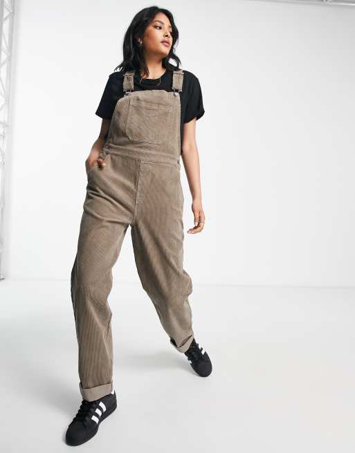 ASOS DESIGN - Original - Salopette in velluto a coste color daino