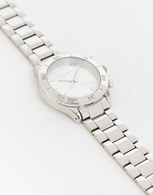 ASOS DESIGN Orologio con bracciale color argento con numeri gotici ASOS