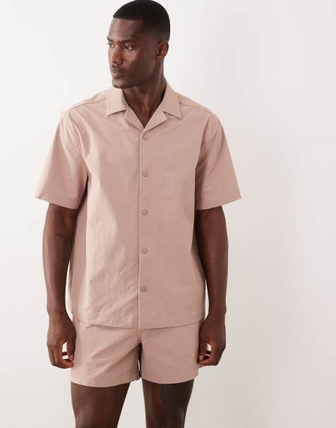 ASOS DESIGN - otionMAX™ - Overhemd met normale pasvorm en reverskraag in roze - view 1