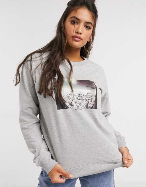 ASOS DESIGN - Out of office - Sweat avec motif
