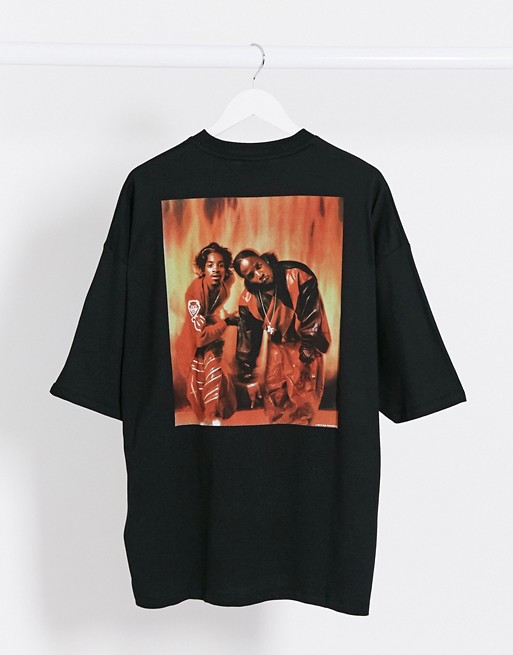 ASOS DESIGN Outkast heavyweight oversized t-shirt with large photographic print and front print
