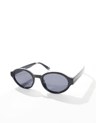 ASOS DESIGN ASOS DESIGN oval sunglasses in black