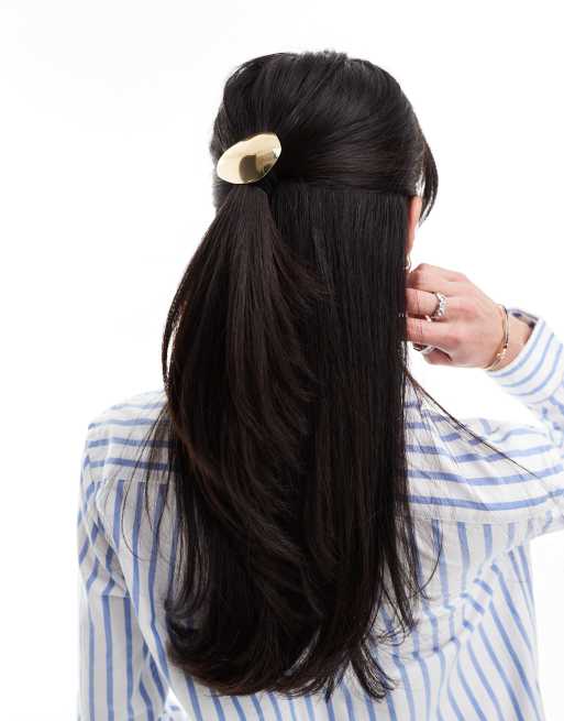 ASOS DESIGN - Ovale haarclip in goudkleur, 4 van 4