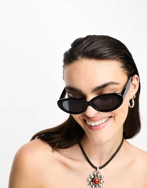 ASOS DESIGN - Ovale solbriller i sort - view 1
