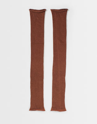Asos Design Over-the-knee Legwarmer In Neutral
