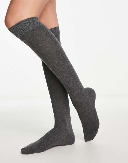 ASOS DESIGN over the knee socks - GREY