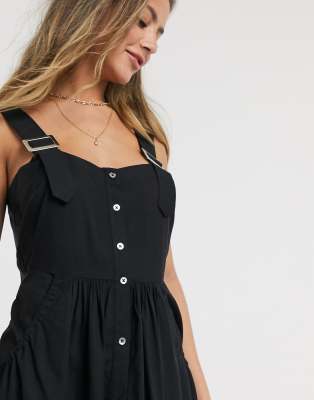 black midi sun dress