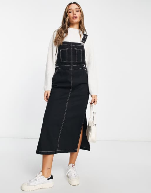 Black overall skirt outlet long