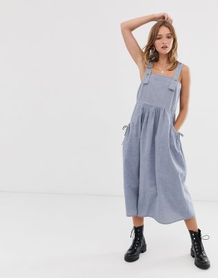 chambray overall dress