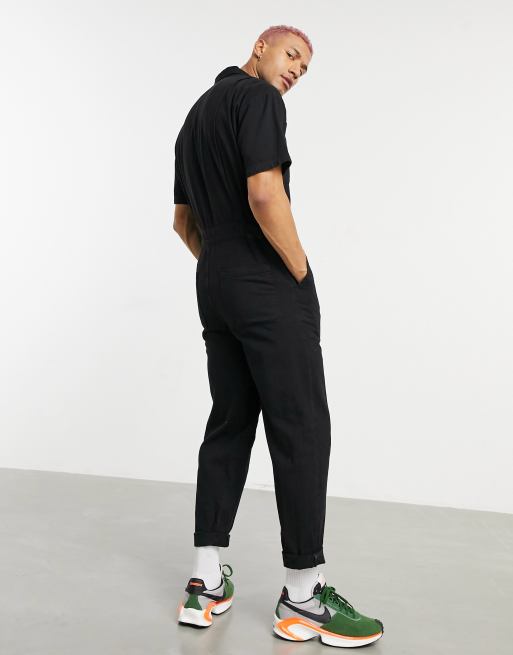 ASOS DESIGN - Overall van denim in zwart, 2 van 4