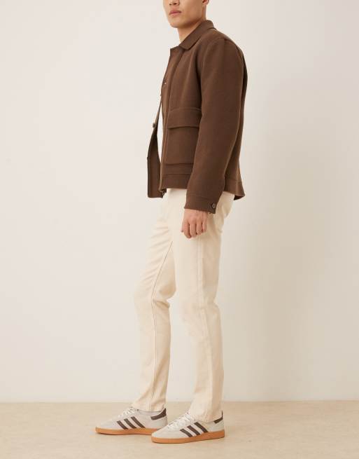 ASOS DESIGN - Overfarvet beige jeans med komfort-stretch i slim fit, 2 af 5
