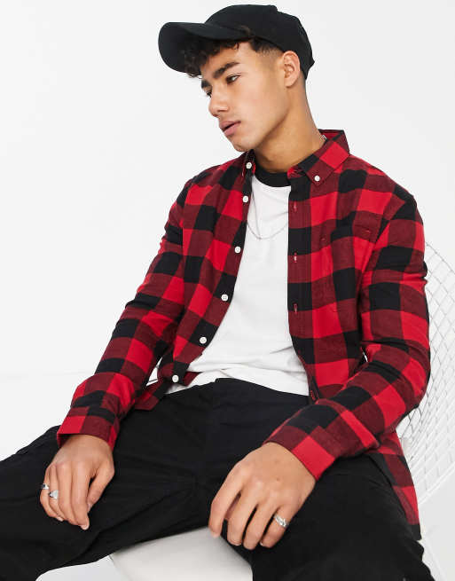 ASOS DESIGN - Overhemd met rode ruit