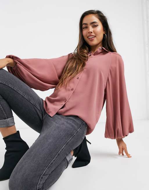 ASOS DESIGN wijde mouwen rosé | ASOS