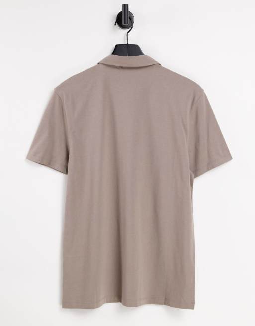 ASOS DESIGN - Overhemd van jersey met knopen in beige, 4 van 4