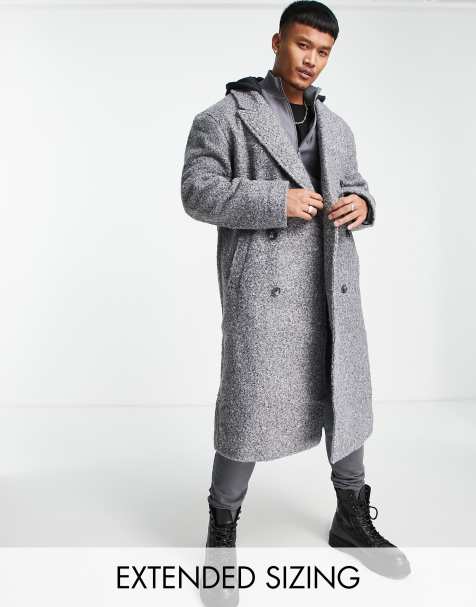 ASOS DESIGN - Overjas van wol-achtig materiaal in grijs - view 1