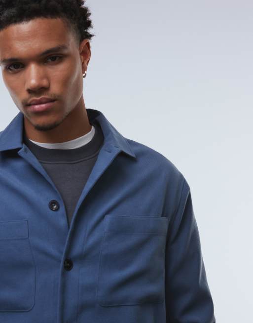 ASOS DESIGN overshirt in blue