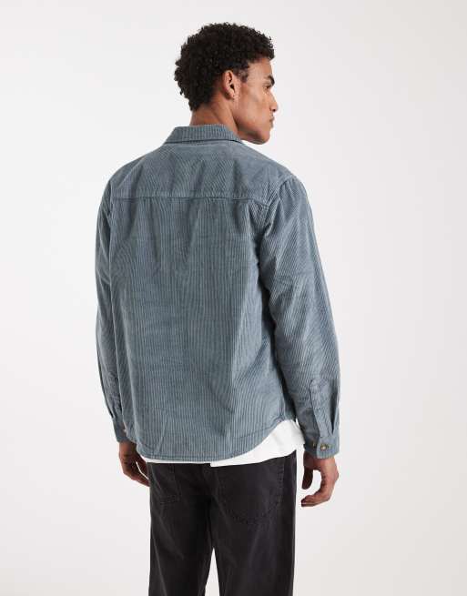 ASOS DESIGN - Overshirt van corduroy met badge in blauw, 3 van 5