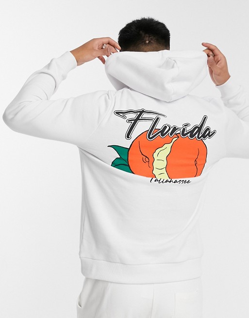 ASOS DESIGN oversized hoodie with Florida and oranges back print