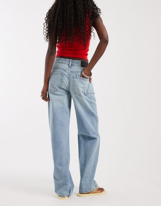 ASOS DESIGN Oversize Baggy Boyfriend-Jeans in Hellblau, 3 von 5