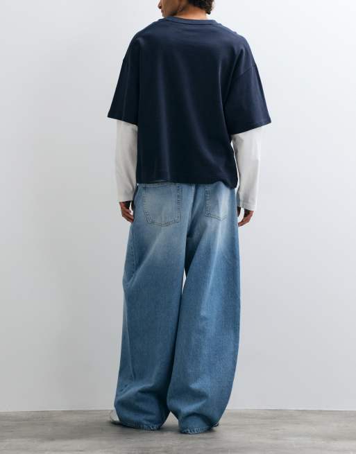 ASOS DESIGN Oversize Baggy-Jeans in hellblauer Waschung, 5 von 5