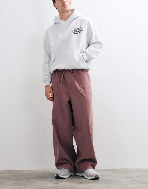 ASOS DESIGN oversize baggybyxor i rost med resår i midjan, 2 av 5