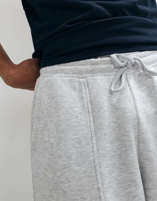 ASOS DESIGN Oversize-Ballon-Jogger mit aufgesetzten Taschen und Falten in graumelierter Poly-Baumwolle, 5 von 5