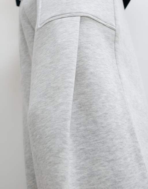 ASOS DESIGN Oversize-Ballonjogger mit aufgesetzten Taschen und Bundfalten in Graumeliert, 4 von 5