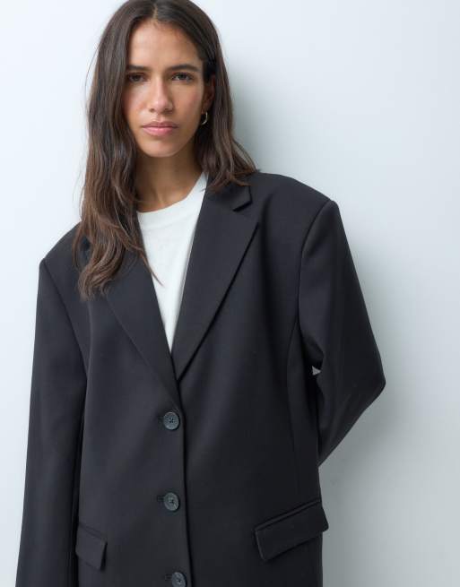 ASOS DESIGN Oversize-Blazer mit Tailoring in Schwarz, 2 von 4