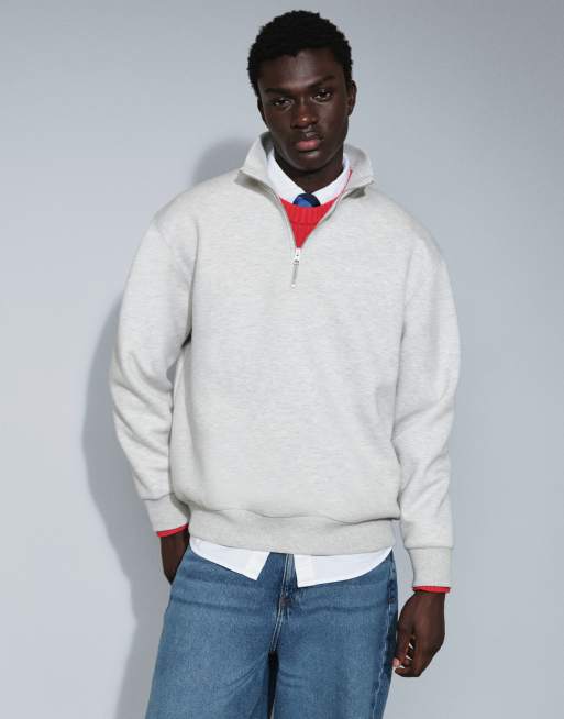 ASOS DESIGN oversize bluza z zamkiem do połowy w kolorze białym, 3 z 9