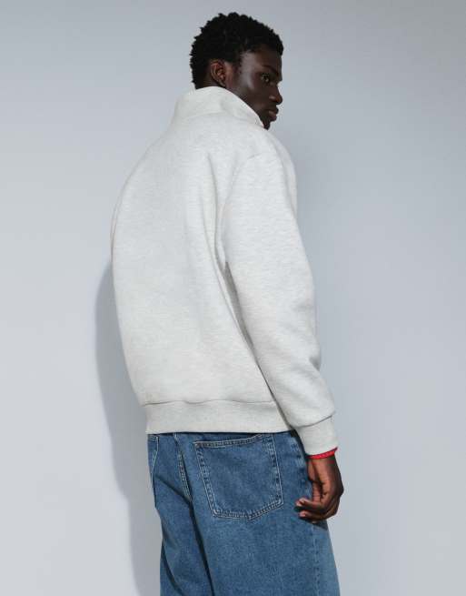 ASOS DESIGN oversize bluza z zamkiem do połowy w kolorze białym, 4 z 9
